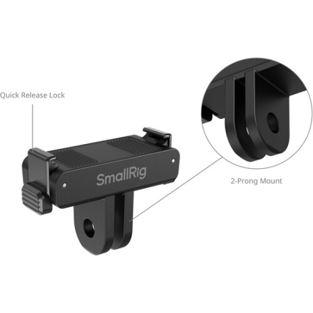 SmallRig 6362 - metalowy selfie stick z mini statywem do kamer sportowych z adapterem do DJI Osmo Action 6 / Nano - szybkozłączkowe mocowanie